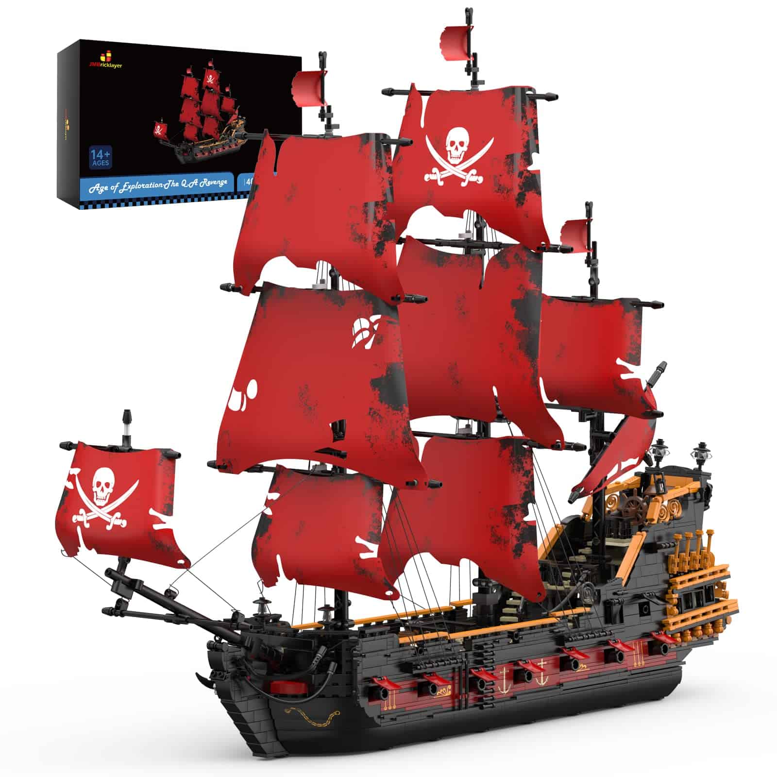 JMBricklayer Set de Construcción de Barco Pirata para