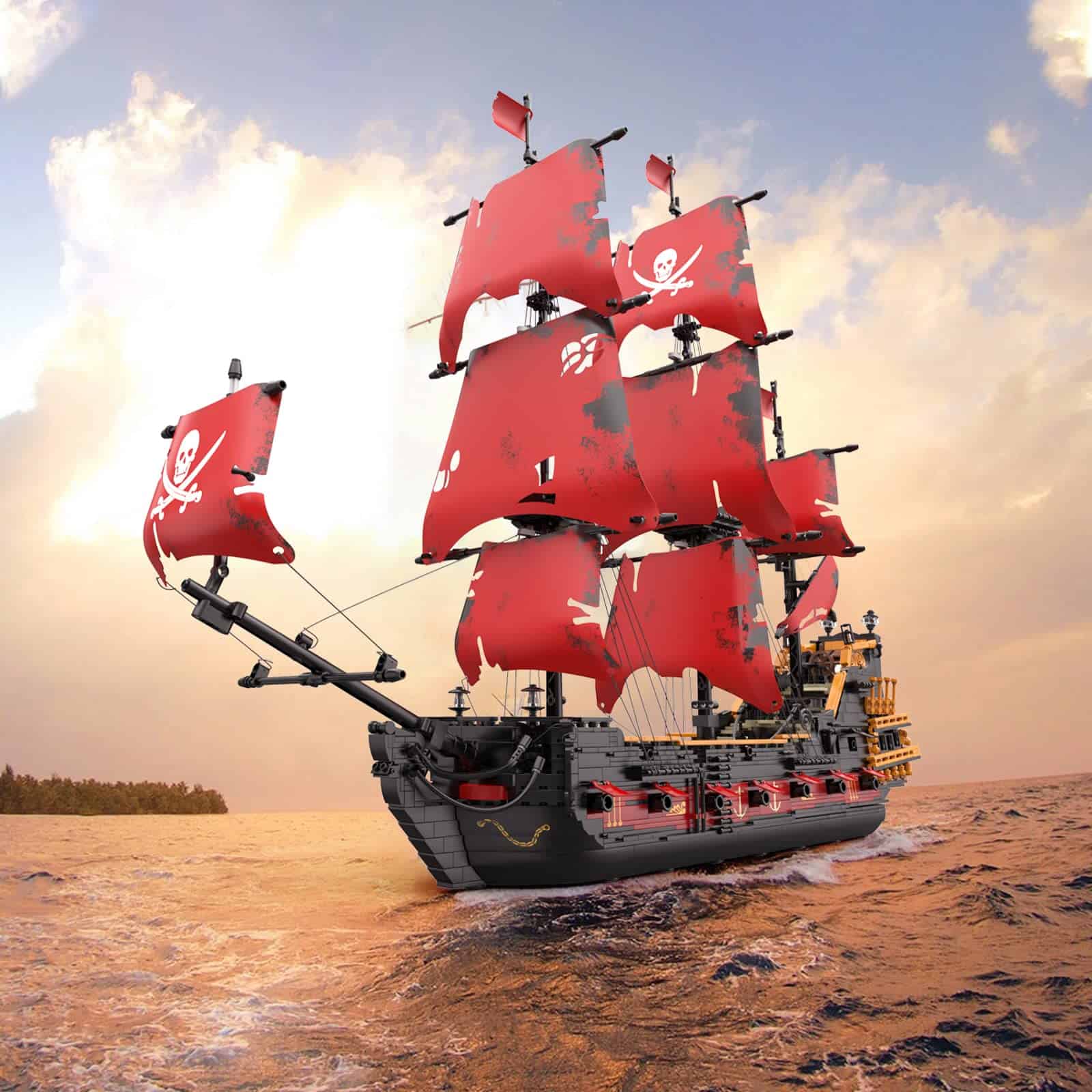 JMBricklayer Set de Construcción de Barco Pirata para - Imagen 7