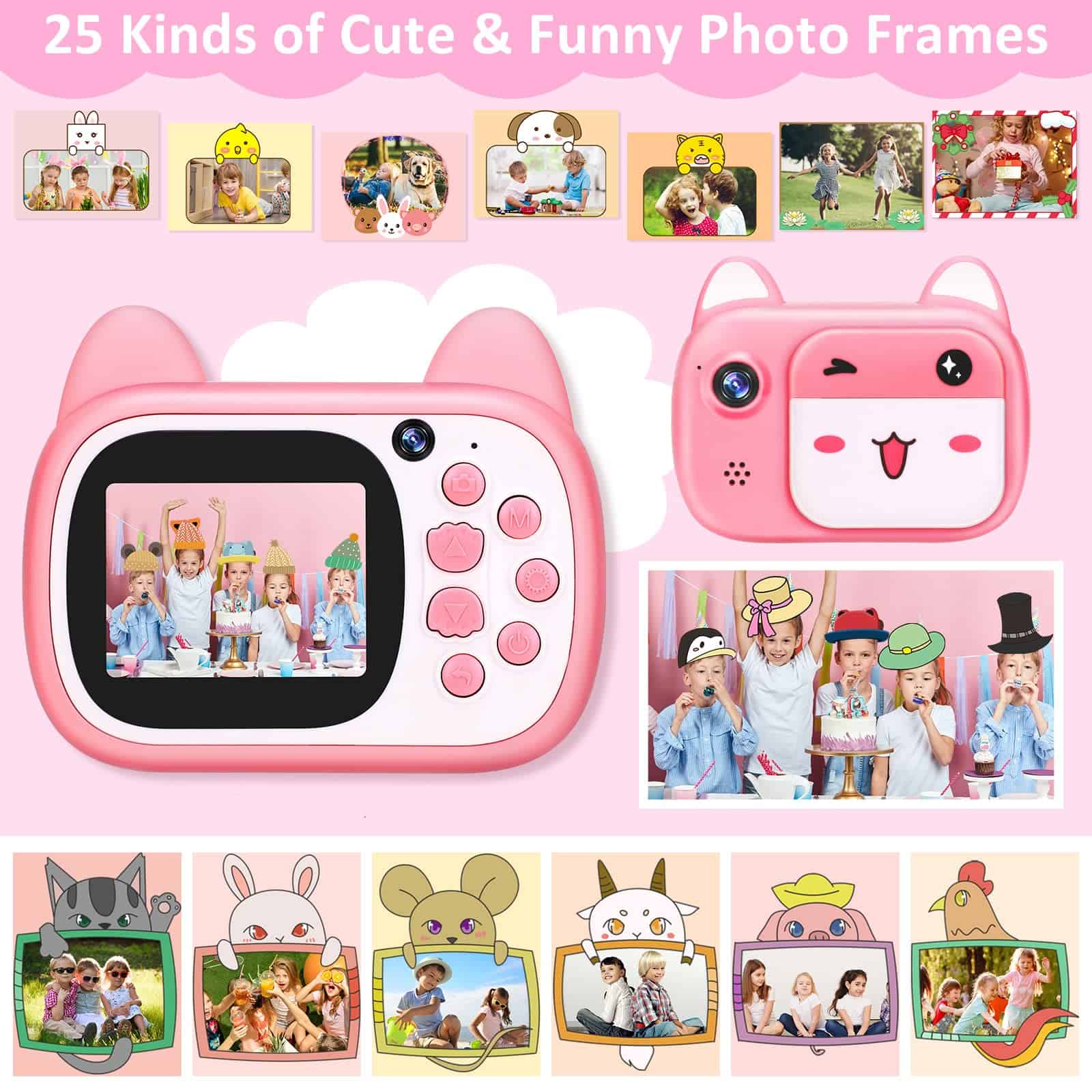 Cámara de Juguete para Niños 1080P HD Selfie Video con - Imagen 6