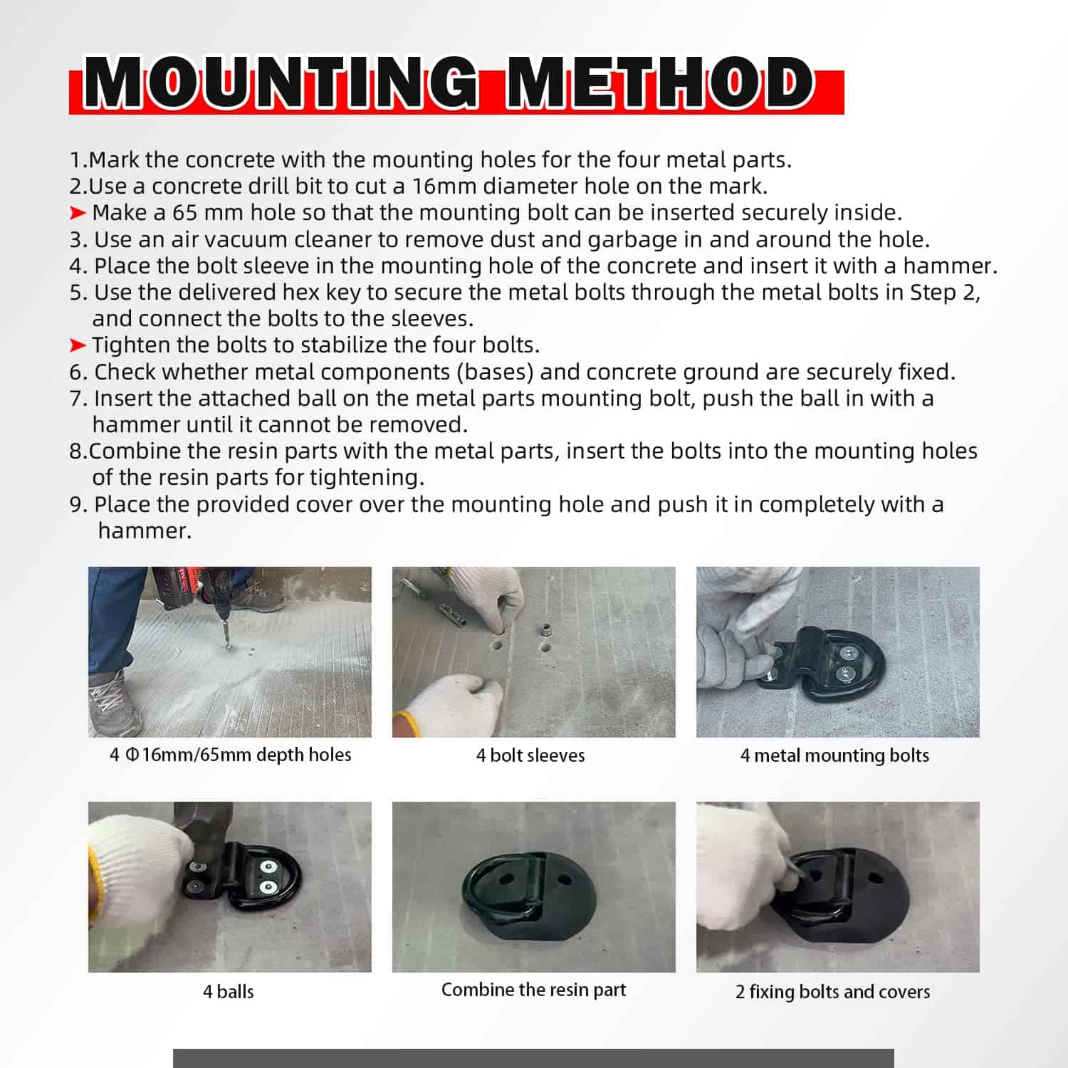 Ancla de Seguridad AKM de Alta Resistencia para Suelo o - Imagen 9
