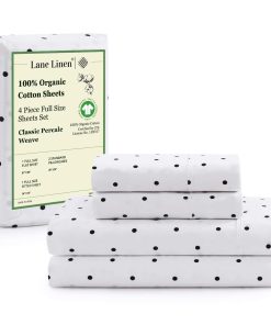 Juego de sábanas de algodón orgánico 100% LANE LINEN, 4