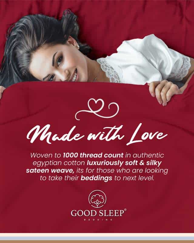 Juego de Sabanas California King en Borgoña de 4 Piezas, - Imagen 7