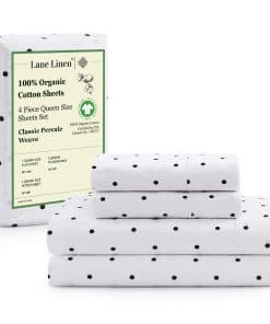 Juego de sábanas LANE LINEN para cama queen, 100% algodón