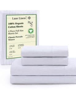 Juego de sábanas Lane Linen 100% algodón orgánico para cama