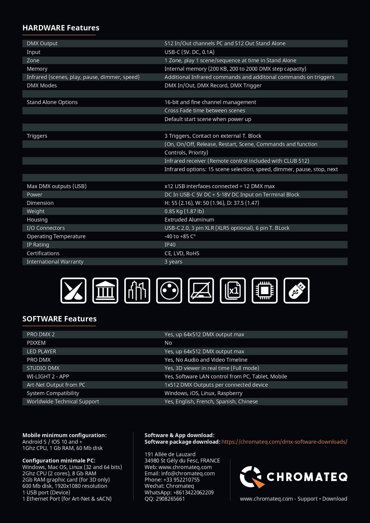 Controlador de iluminación autónomo Chromateq Club 512 USB - Imagen 6