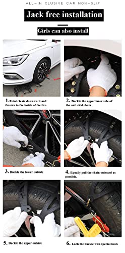 Cadena de neumáticos para ANTI-SKID Y ANTI DESLIZANTE, para - Imagen 6