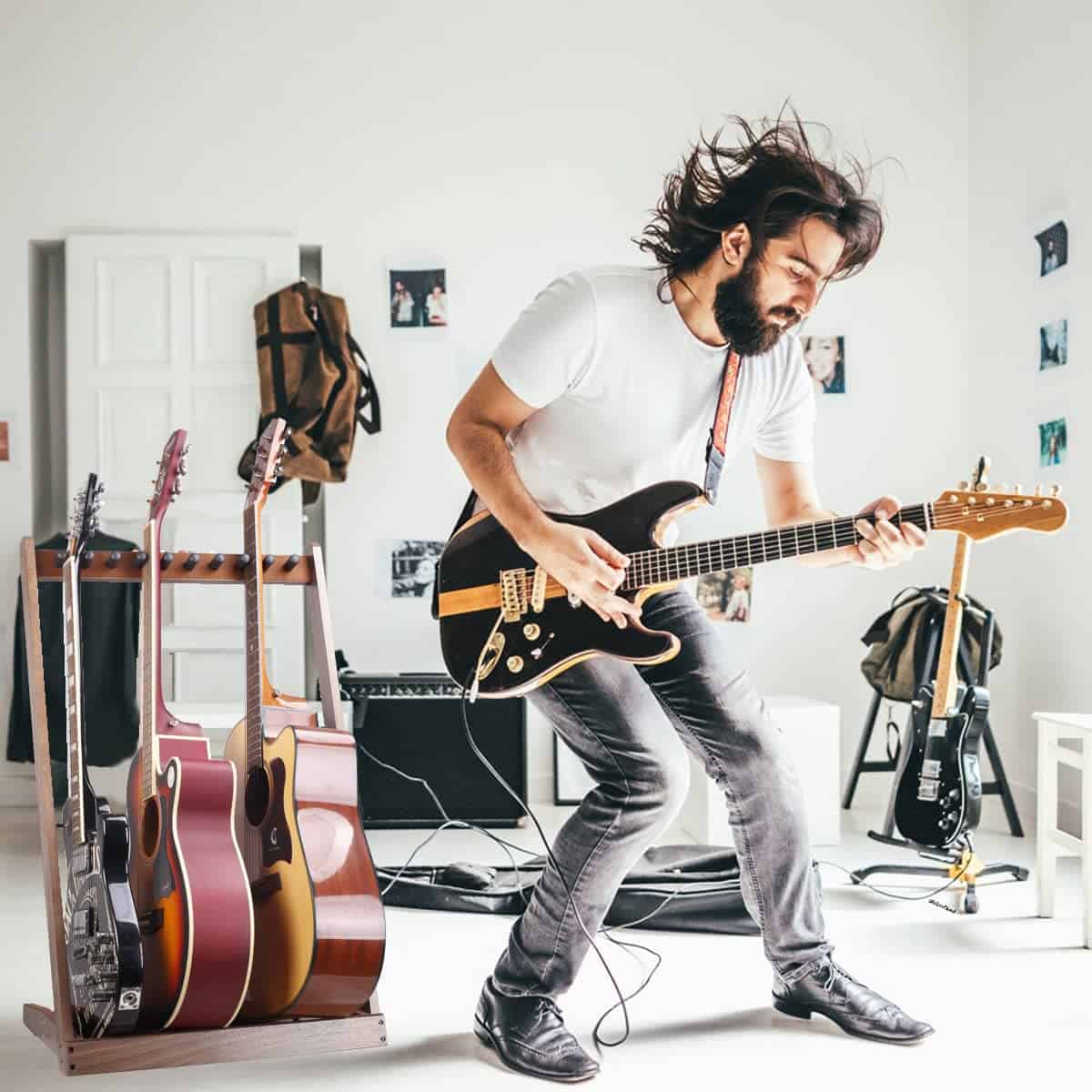 Soporte de guitarra HilerPunk, Soporte de guitarra múltiple - Imagen 8