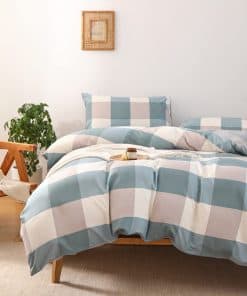 NSNLGSGC Juego de Funda Nórdica a Cuadros Reina Azul