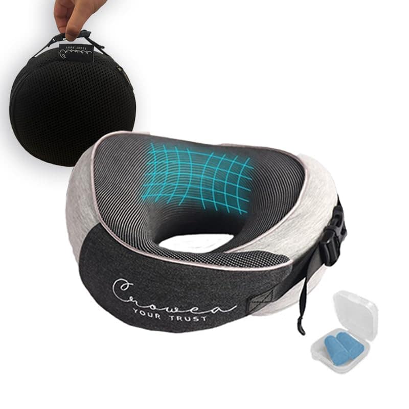 Almohada de cuello para viajes Crowea para avión, coche y