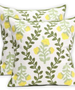 Set de 2 Fundas de Cojín Decorativas Bordadas para Sofá de