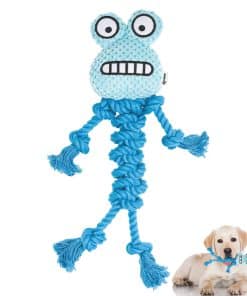 Juguete para Perro Qonline Blue Frog, Juguete de Peluche