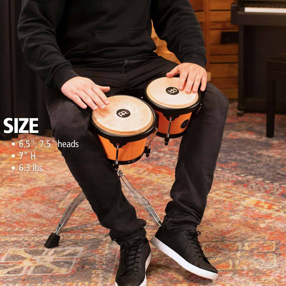 Meinl Percussion Bongos con Bolsa y Llave de -Crema - Imagen 4