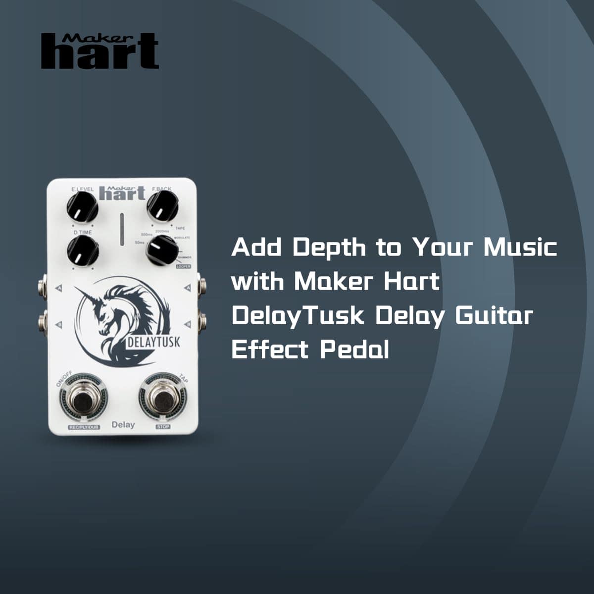 Pedal de Delay Multi-Modo Maker hart DELAY/DELAYTUSK con - Imagen 5