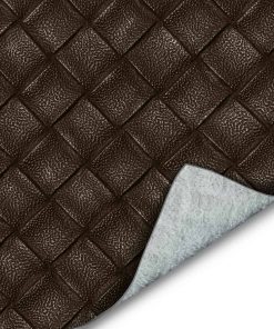 Piel Sintética Marina con Estampado de Trenzado Lattice