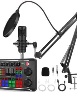 Bundle de Equipos de Podcast, ALPOWL Micrófono de
