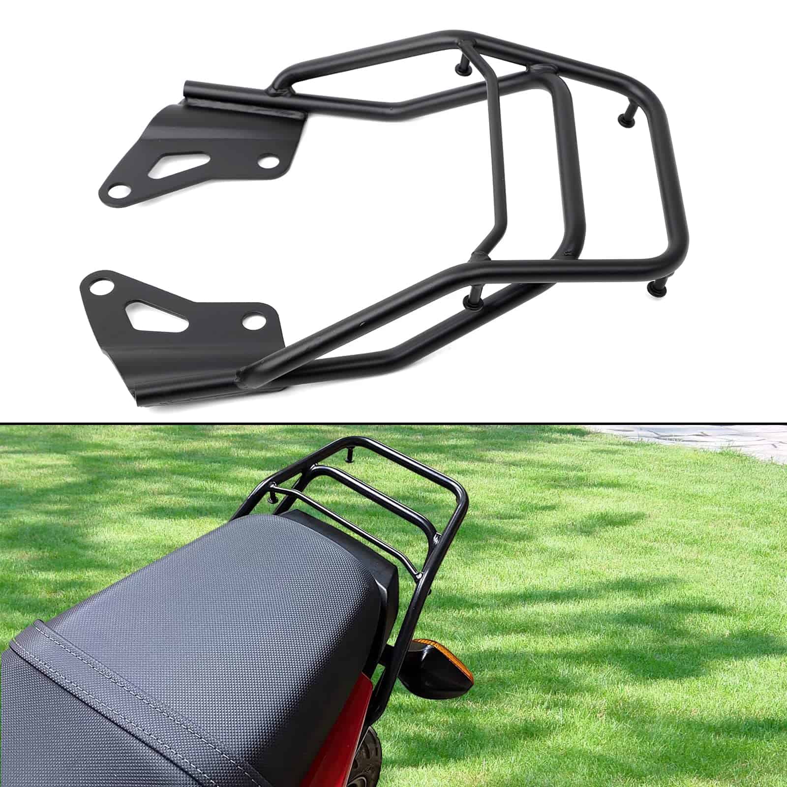 Mokuo Motorcycle Black Rear Luggage Rack Iron Luggage - Imagen 5