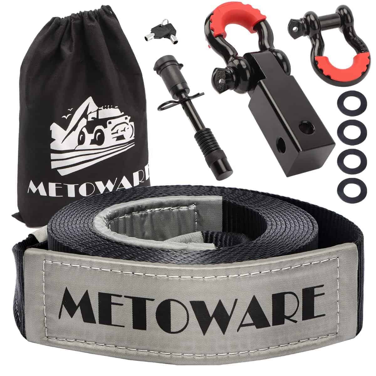 Kit de Correa de Remolque METOWARE, 3" x 20ft (35,000lbs)