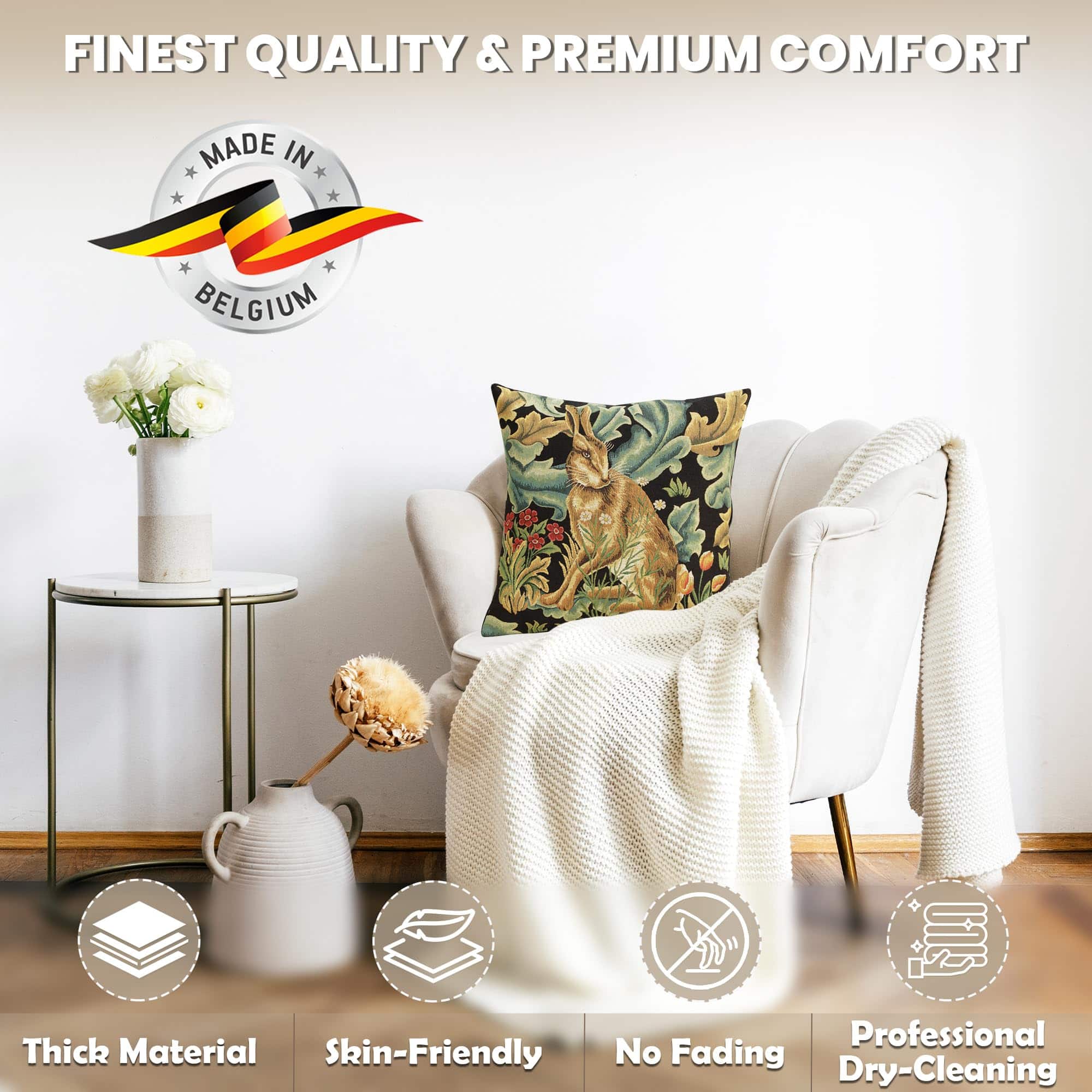 Fundas de Cojín Decorativas Charlotte Home -Liebre Marrón - Imagen 4