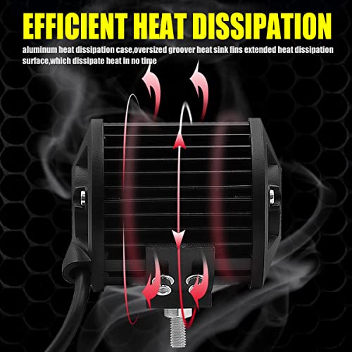 MUVKQC Luces de trabajo LED, 30PCS 4IN 72W Cuadrada Barra - Imagen 7