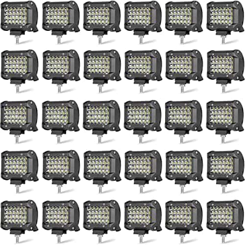 MUVKQC Luces de trabajo LED, 30PCS 4IN 72W Cuadrada Barra