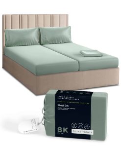 Juego de Sábanas Split King de Olive + -Sage Primavera