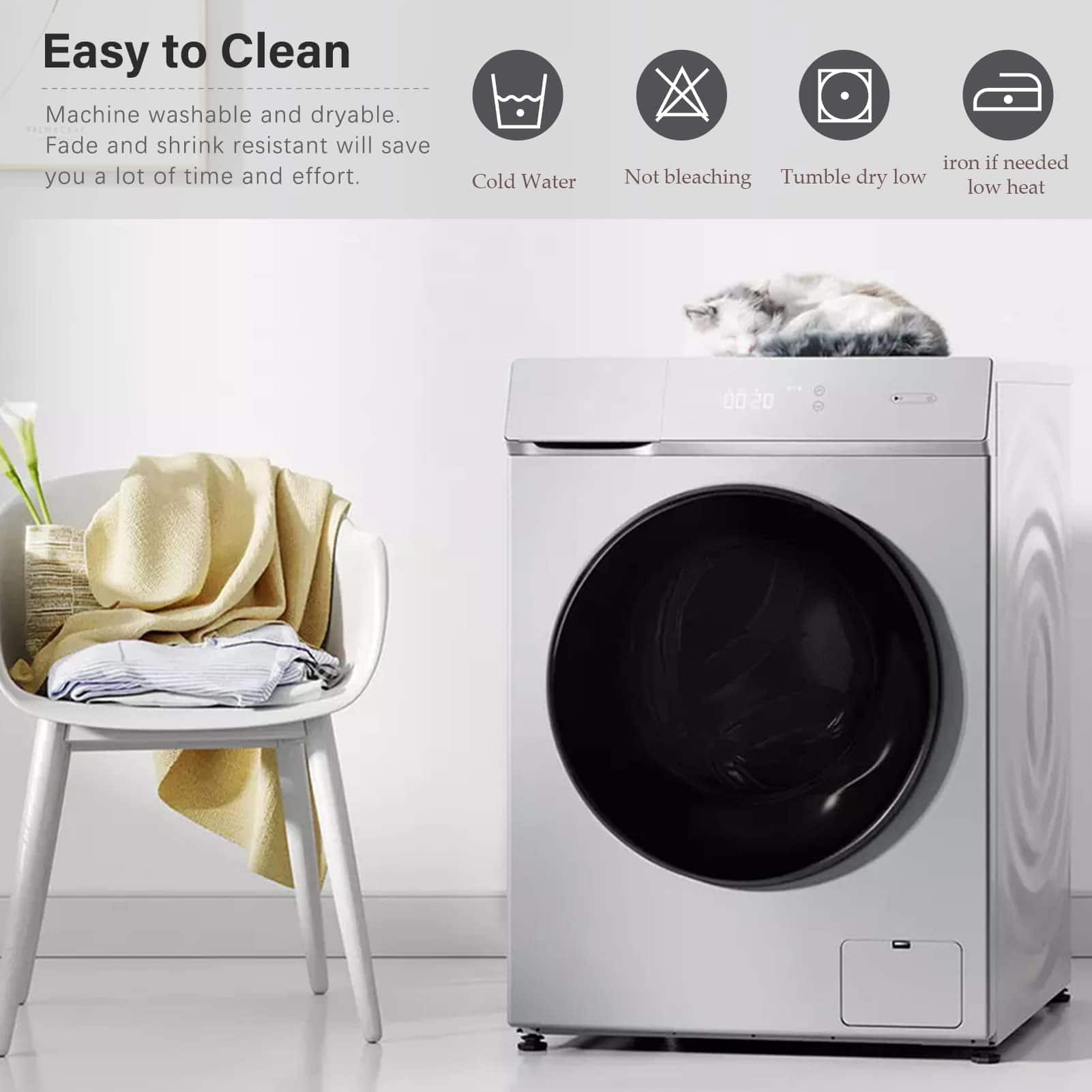 Juego de Edredón Queen Size PERHOM - 100% Algodón Ligero - Imagen 10