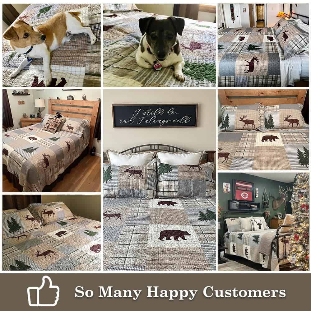 Juego de Edredón Queen Size PERHOM - 100% Algodón Ligero - Imagen 7