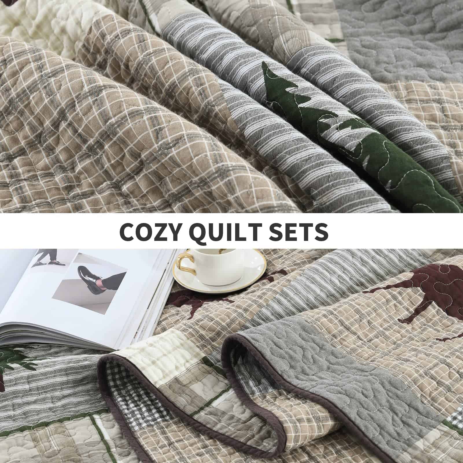 Juego de Edredón Queen Size PERHOM - 100% Algodón Ligero - Imagen 6