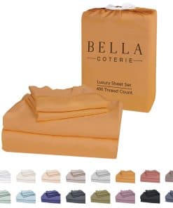 Juego de sábanas de bambú de lujo Bella -Marigold