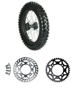 Ensamblaje de llanta trasera de 16" incluye disco de freno