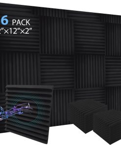 Ikaufen 36 Pack Paneles de Espuma Acústica, 2" X 12" X 12"