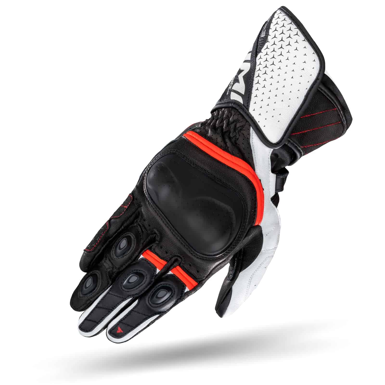 Guantes de moto SHIMA ST-3 para hombres - -Blanco/Rojo