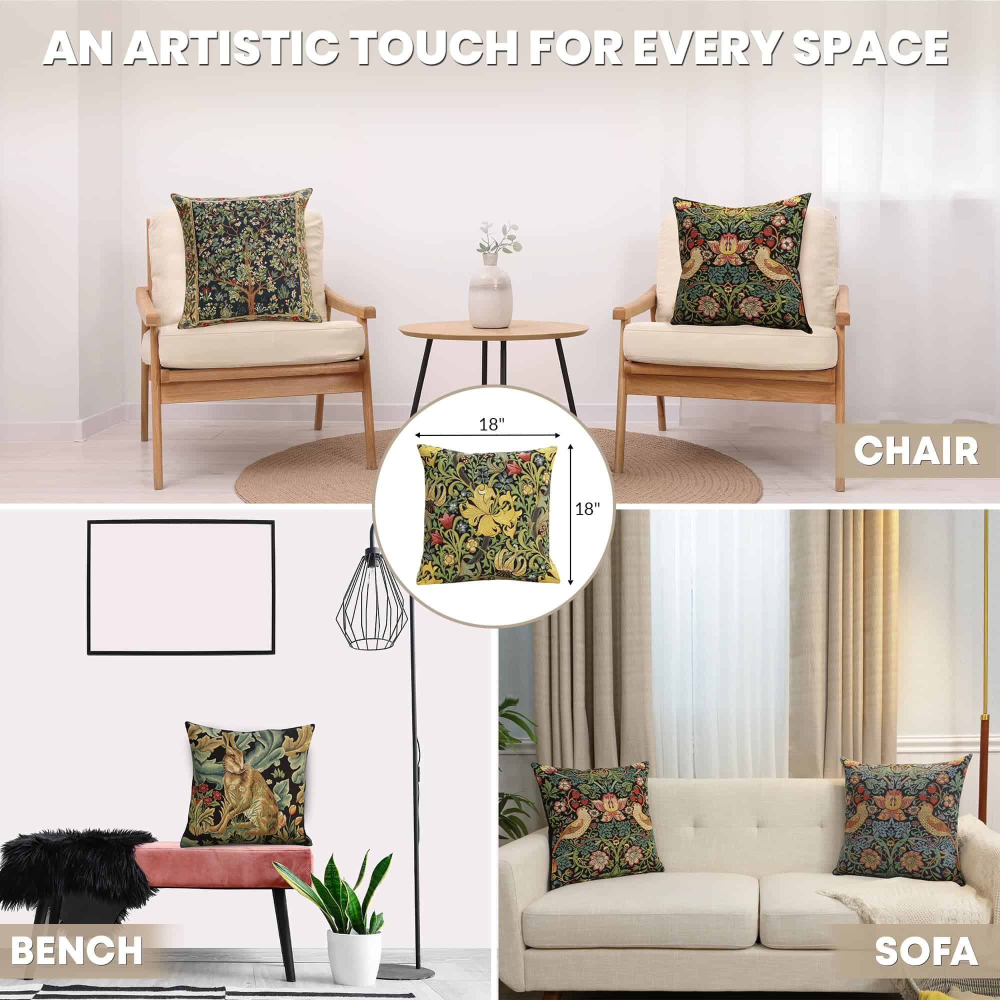 Fundas de Cojín Decorativas Charlotte Home -Lirio Dorado - Imagen 6