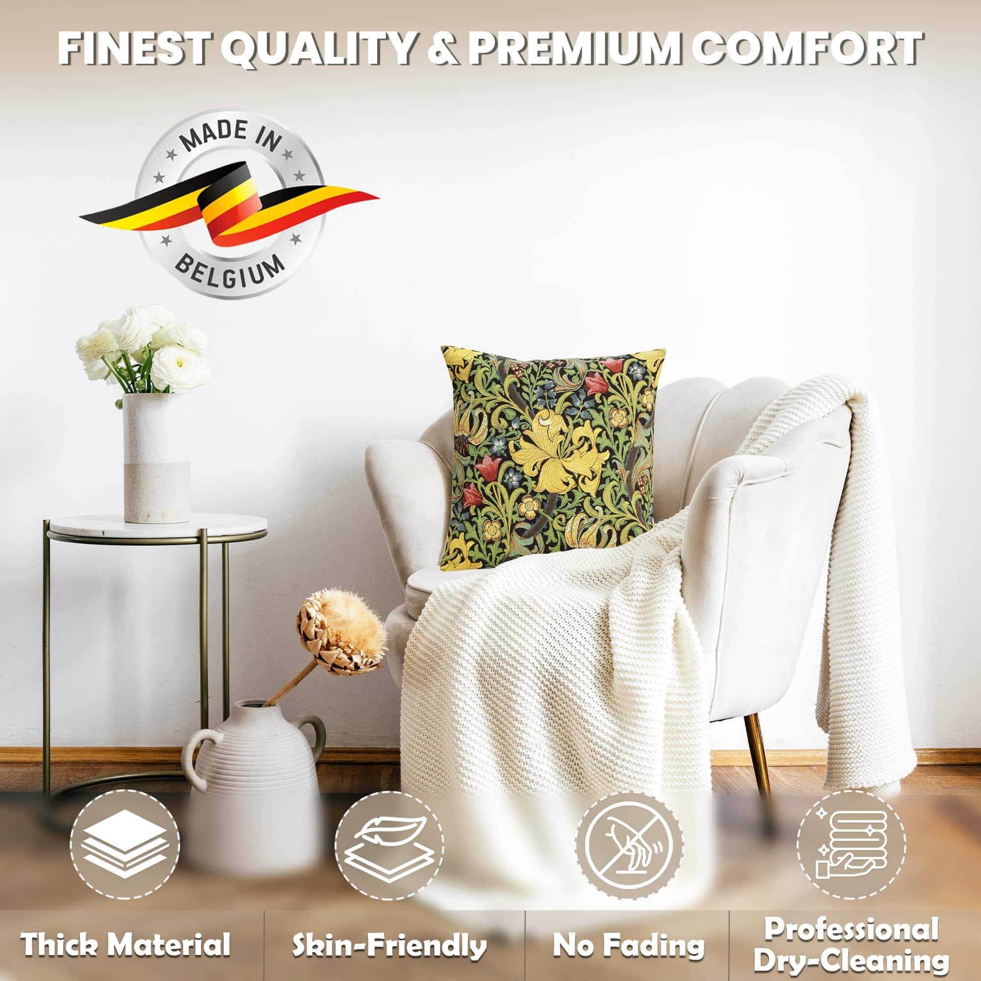 Fundas de Cojín Decorativas Charlotte Home -Lirio Dorado - Imagen 4