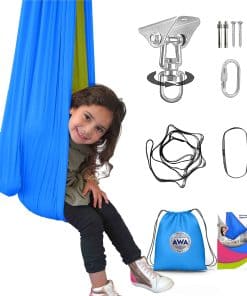 Columpio Sensorial Interior para Niños y -Verde/Azul