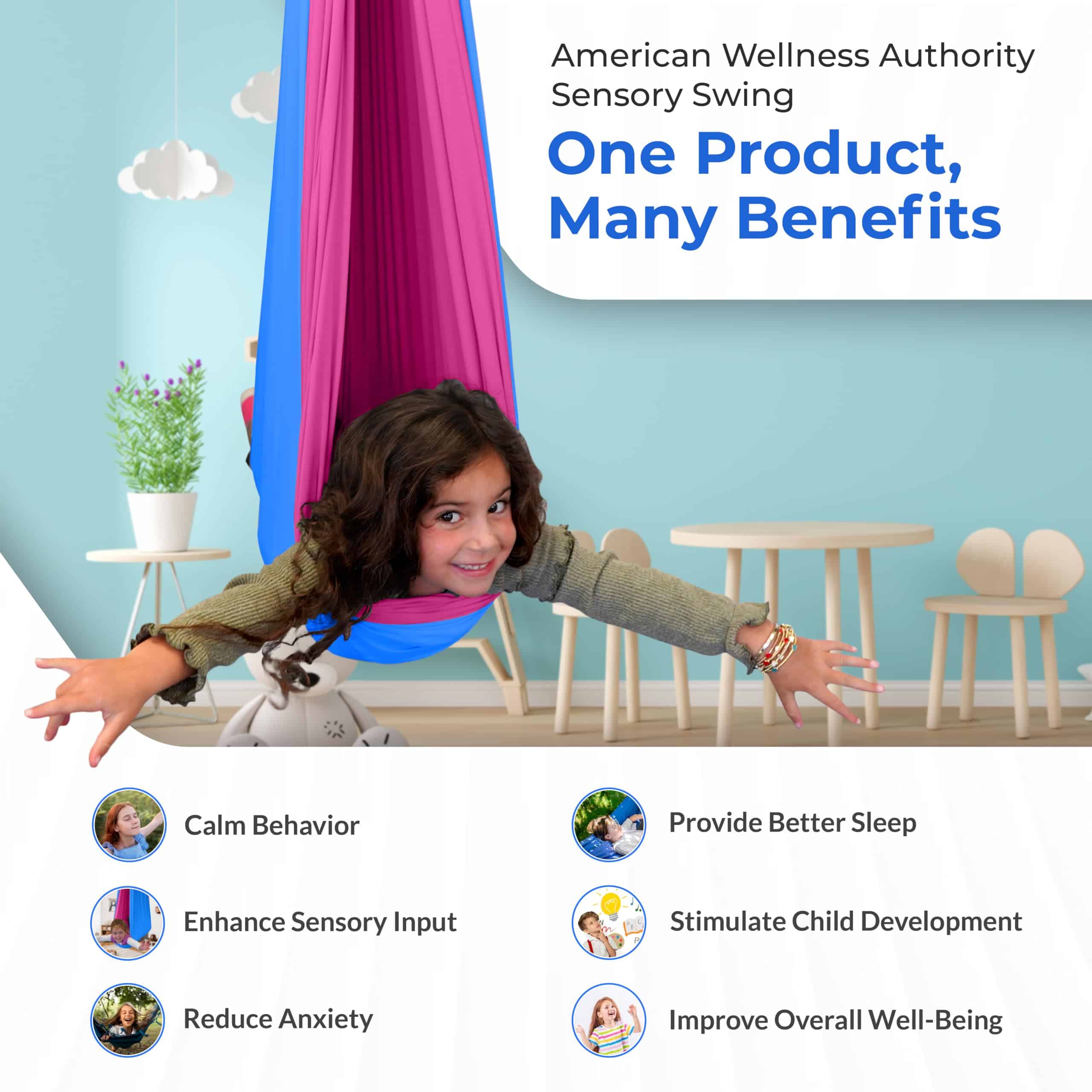 Columpio Sensorial AWA Indoor para Niños y Adultos con - Imagen 3