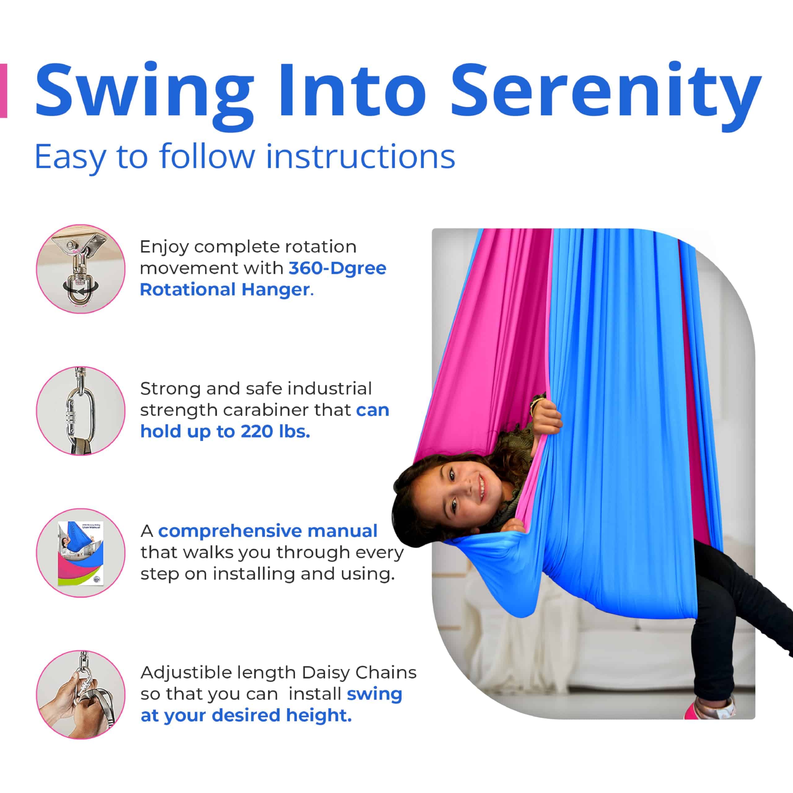 Columpio Sensorial AWA Indoor para Niños y Adultos con - Imagen 7