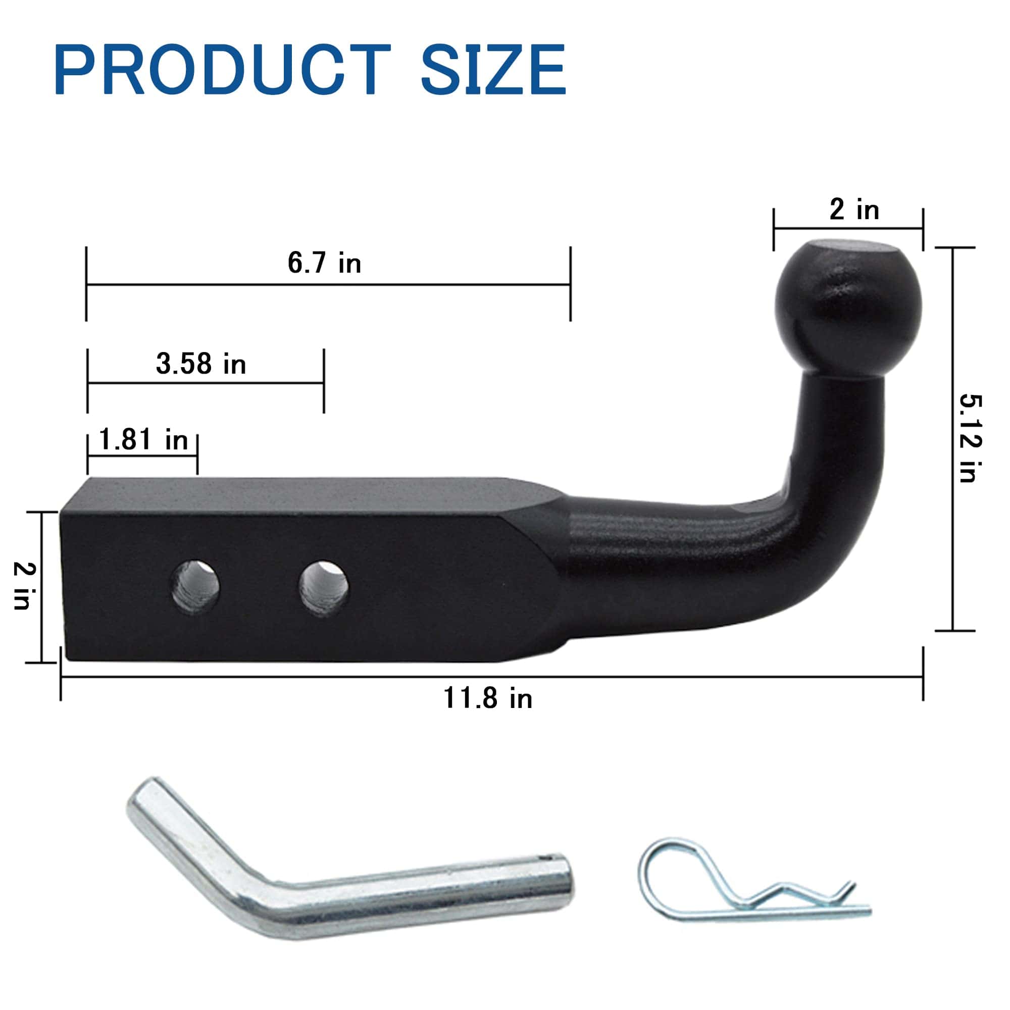 JEEFHO Pickup One Piece Sin Soldadura Enganche de Remolque - Imagen 7