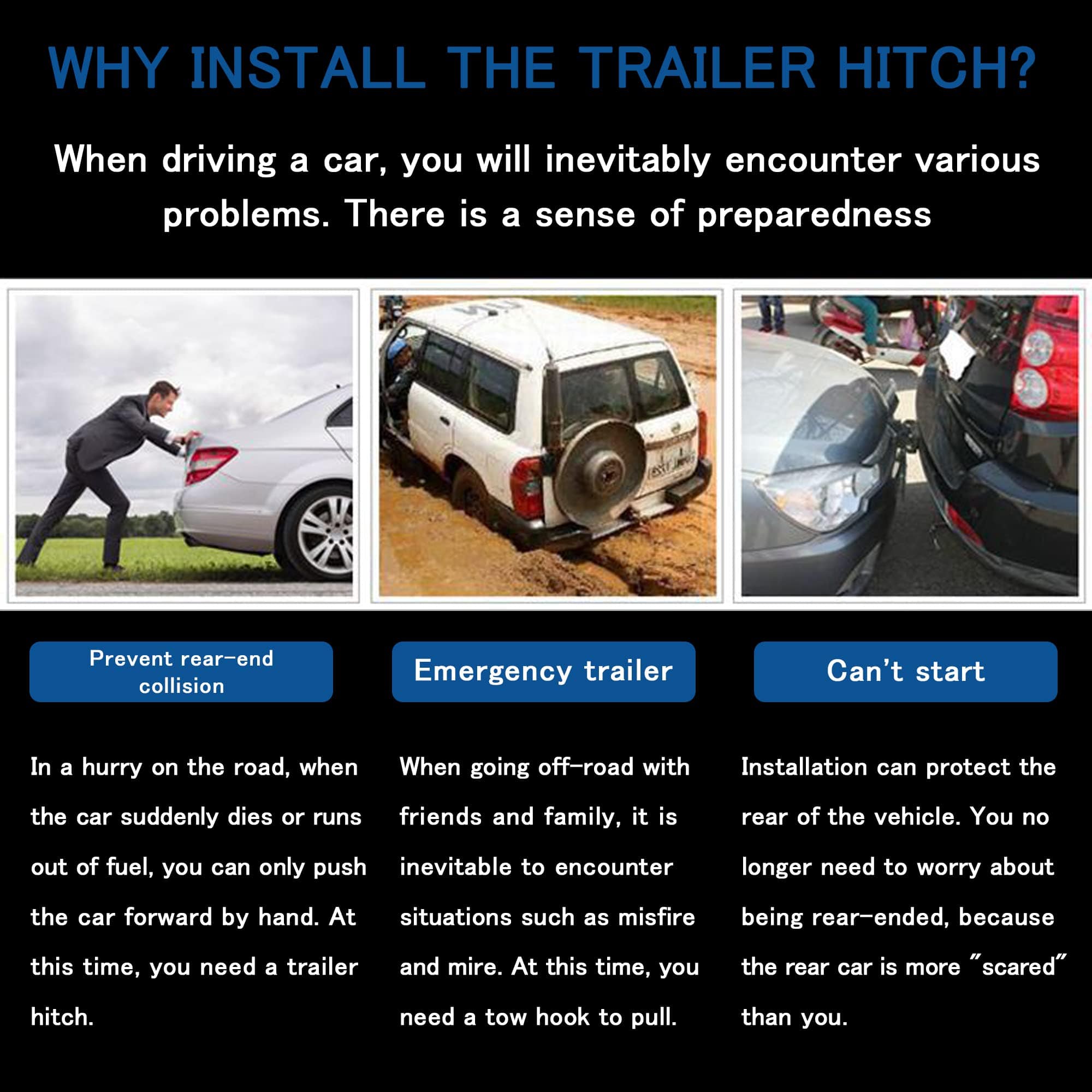 JEEFHO Pickup One Piece Sin Soldadura Enganche de Remolque - Imagen 4