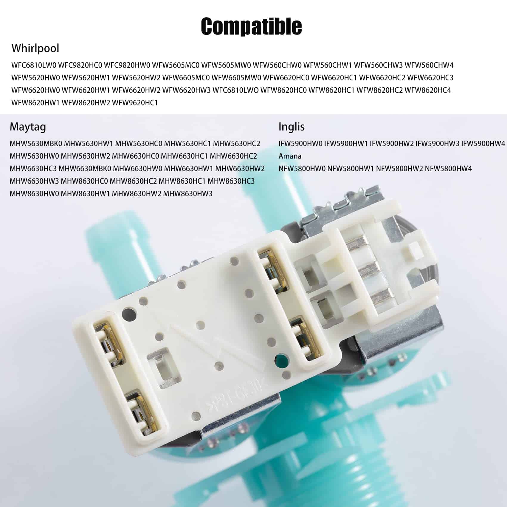 Válvula de Entrada de Agua para Lavadora W11036930 - Imagen 6