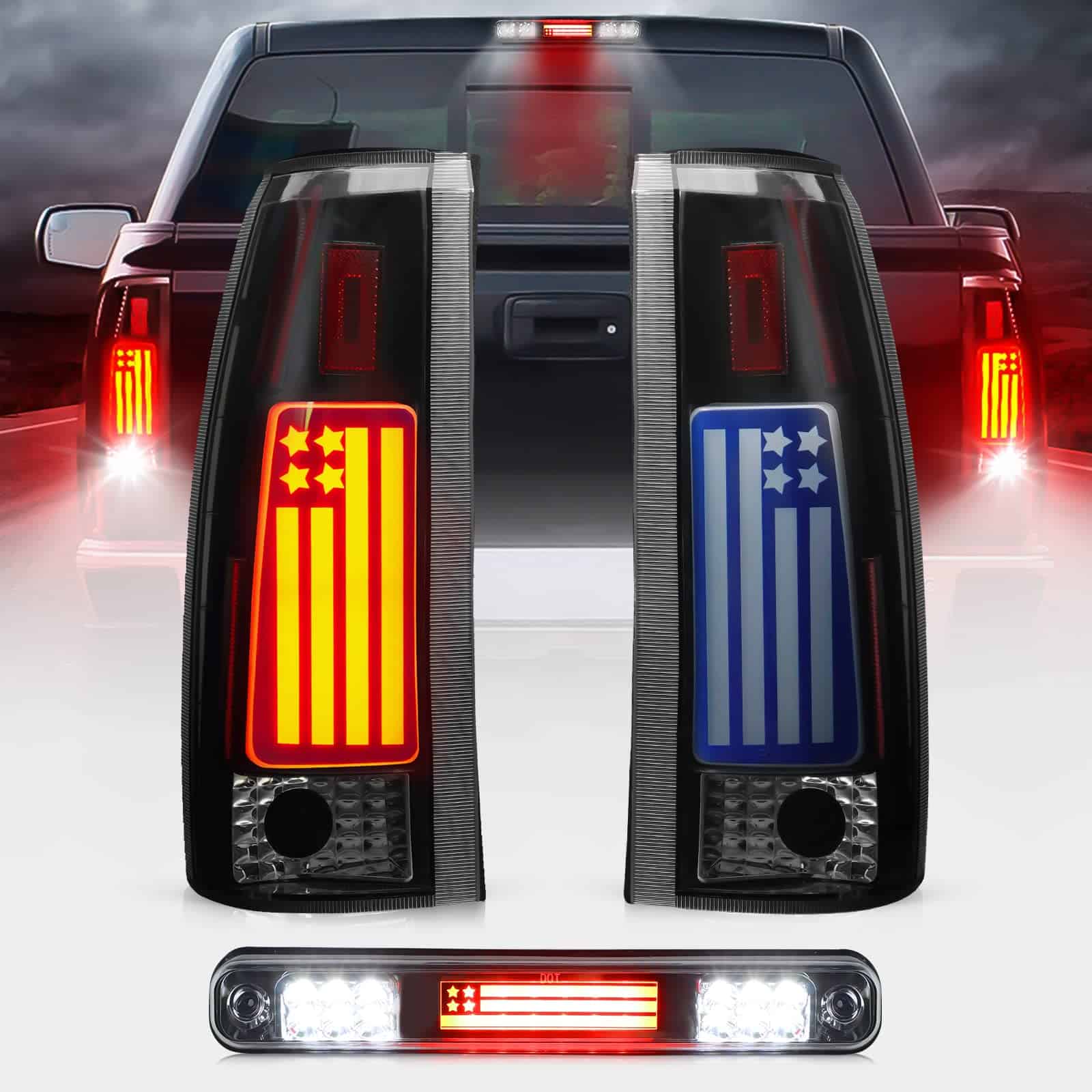 Conjunto de Luces Traseras LED Claras + Tercera Lámpara de