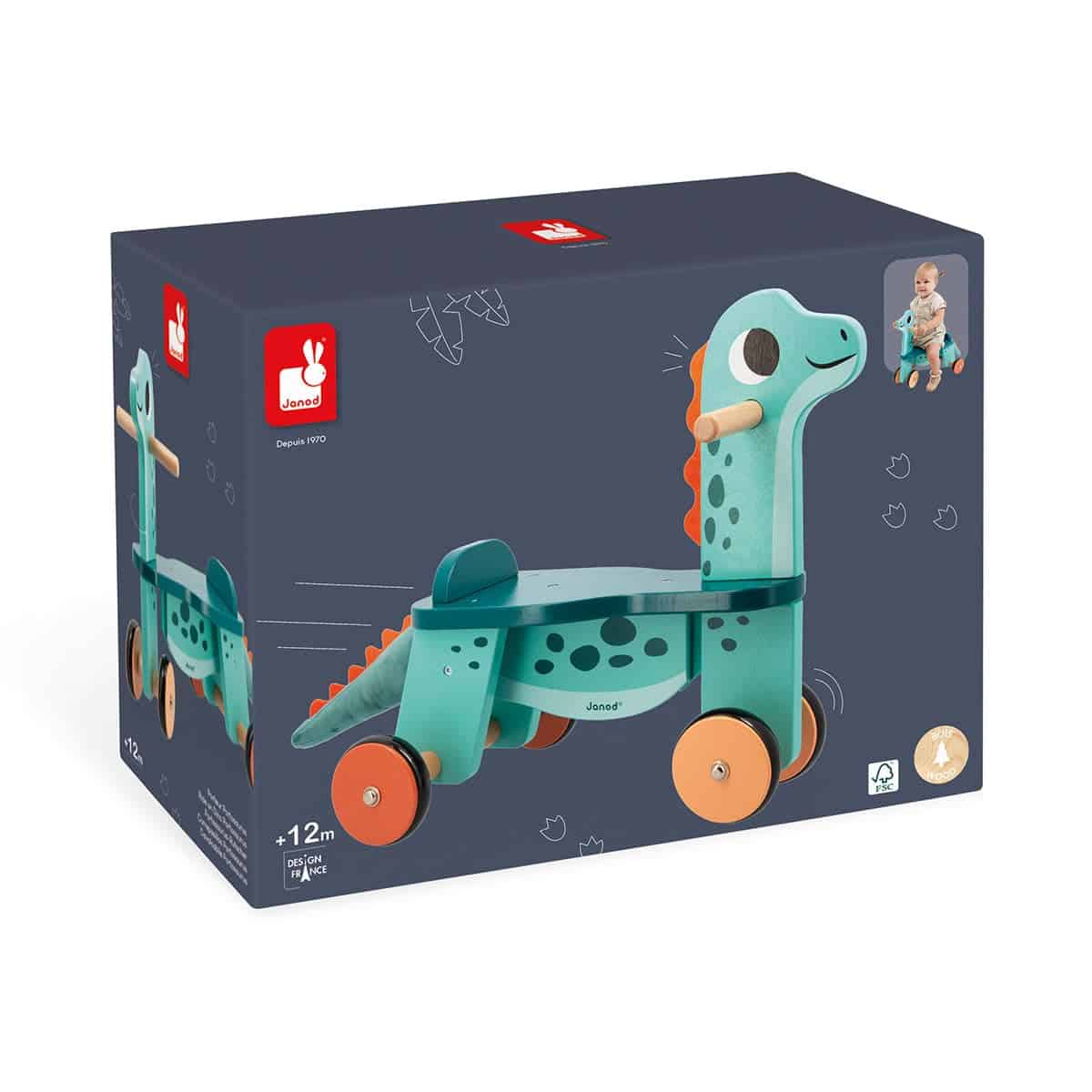 Janod Dino Babies Portosaurus Dinosaur Ride-On 21 cm Altura - Imagen 5