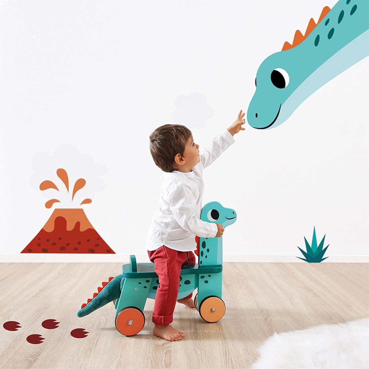 Janod Dino Babies Portosaurus Dinosaur Ride-On 21 cm Altura - Imagen 3
