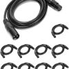 Cables DMX de 6.5 pies de QWORK, Paquete de 10 Perfecto