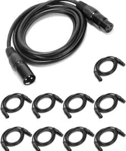 Cables DMX de 6.5 pies de QWORK, Paquete de 10 Perfecto