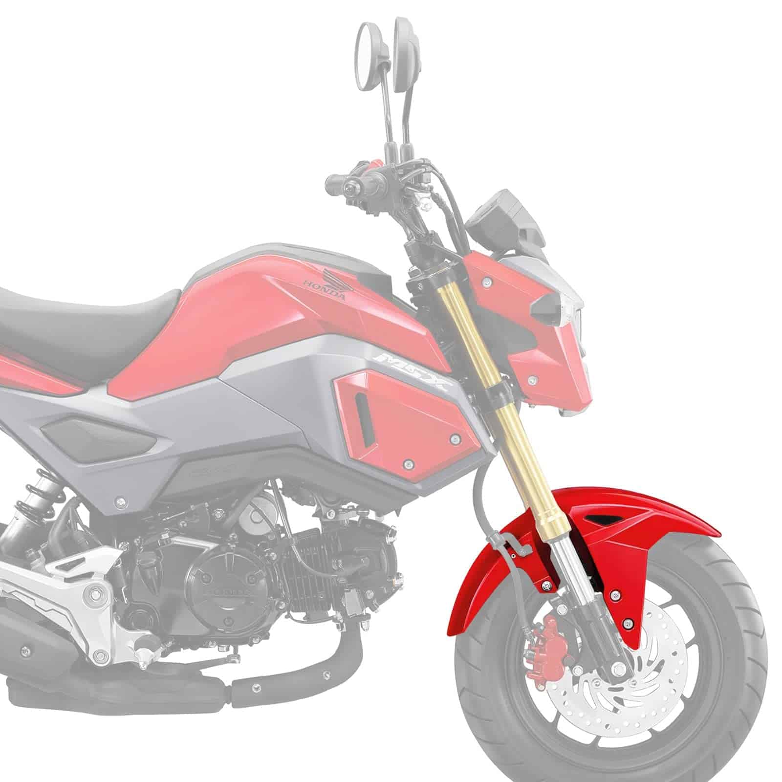 Guardabarros Delantero Rojo para Motocicleta Mokuo para - Imagen 4