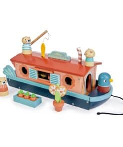 Tender Leaf Toys - Pequeño Barco de Canal de Nutrias -