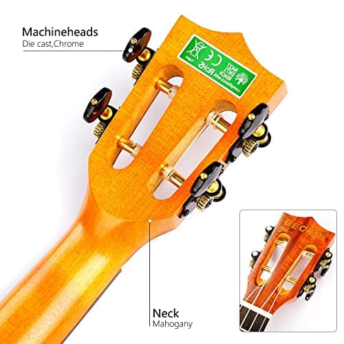 Ukelele Concert Mahogany de 23 Pulgadas para Principiantes - Imagen 4