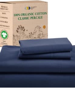 Juego de sábanas tamaño King 100% algodón orgánico de