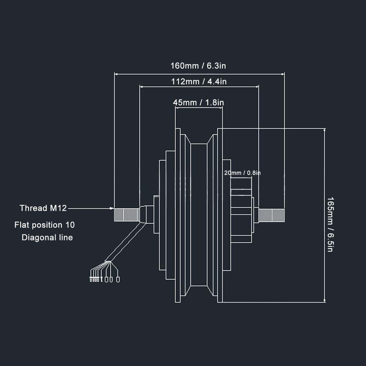 Ensamblaje de Motor de Cubo de Rueda, Kit de Motor de Cubo - Imagen 3